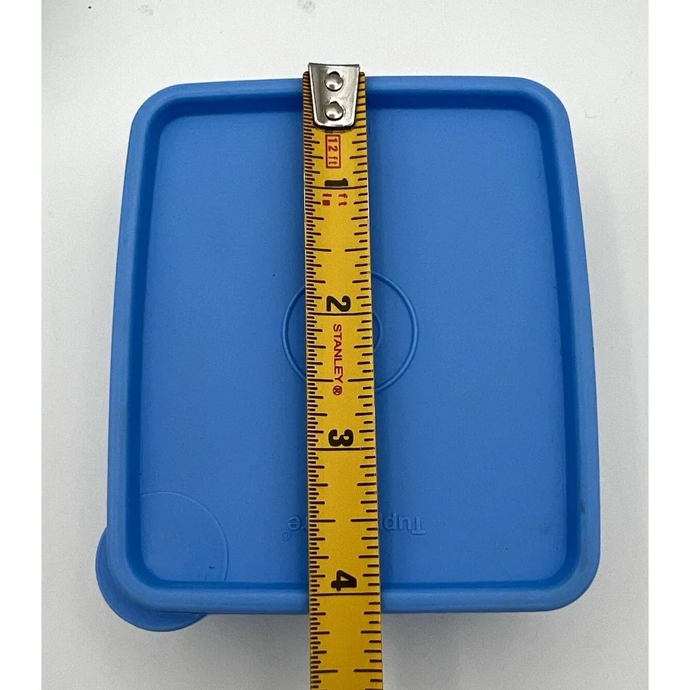 2 Tupperware Square Aways Keeper Blue + Little Wonders Storage Bowl Green Lot